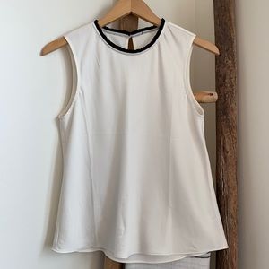 J. Crew Silky Button-Closure Ivory Shell